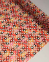 Tecido Viscose Italiano Anéis Tons Quentes