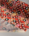 Tecido Viscose Italiano Anéis Tons Quentes