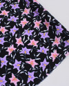 Tecido Crepe de Viscose Flores Rosa, Roxo e Preto