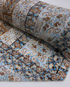 Tecido Crepe Chiffon Brocado Multi Listras Estampadas Tons Terrosos