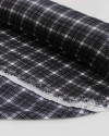 Tecido Crepe Texturizado Multi Quadriculado Preto e Branco