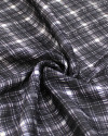 Tecido Crepe Texturizado Multi Quadriculado Preto e Branco
