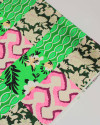 Tecido Linho Misto Italiano Multi Estampas em Recortes Colorido