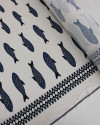 Tecido Viscose Premium Barrado Duplo Sardine Tons de Azul e Branco