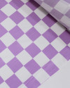Tecido Viscose Xadrez Regular Lilás e Branco