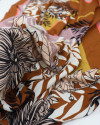 Tecido Viscose Macro Lenços Floral Tons Terrosos