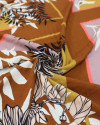 Tecido Viscose Macro Lenços Floral Tons Terrosos