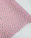 Tecido Viscose Texturizada Cactos Verde e Rosa Bebê