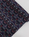 Tecido Viscose Estampa Náutica Branco Vermelho e Azul Marinho