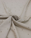 Tecido Viscose Barrado Floral e Coelhos Preto e Bege