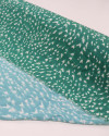 Tecido Viscose Pingos Abstratos Sombreado Offwhite e Verde Tiffany
