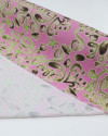 Tecido Viscose Estampa Étnica Verde e Rosa Chiclete