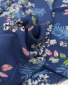 Tecido Viscose Buque Floral Tons de Azul