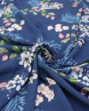 Tecido Viscose Buque Floral Tons de Azul