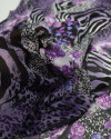 Tecido Crepe Chiffon Multi Estampado Tons de Roxo