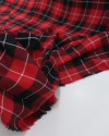 Tecido Flanela Mista Xadrez Branco, Preto e Vermelho
