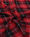 Tecido Flanela Mista Xadrez Branco, Preto e Vermelho