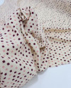 Tecido Viscose Micro Geométrico Rosa, Roxo e Creme