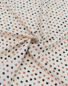 Tecido Viscose Micro Geométrico Caramelo, Preto e Creme