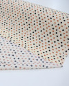 Tecido Viscose Micro Geométrico Caramelo, Preto e Creme