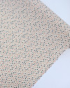 Tecido Viscose Micro Geométrico Caramelo, Preto e Creme