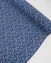 Tecido Viscose Micro Geométrico Offwhite, Preto e Azul