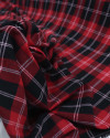 Tecido Flanela Mista Xadrez Duplo Branco, Vermelho e Preto