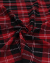 Tecido Flanela Mista Xadrez Duplo Branco, Vermelho e Preto
