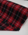 Tecido Flanela Mista Xadrez Duplo Branco, Vermelho e Preto