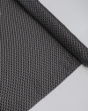 Tecido Crepe Silk Italiano Micro Geométrico Preto, Bege e Cinza