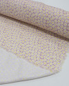 Tecido Viscose Sarjada Italiano Micro Margaridas Amarelo, Branco e Rosé