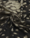 Tecido Crepe Chiffon Italiano Animal Print Tons de Marrom
