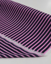 Tecido Crepe Chiffon Italiano Listrado Azul Marinho e Rosa