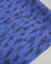 Tecido Viscose Acetinada Italiano Brocado Animal Print Azul