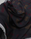 Tecido Crepe de Viscose Italiano Multi Quadriculado Vermelho, Amarelo e Cinza