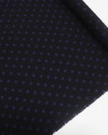 Tecido Viscose Fina Italiano Poá Azul Marinho e Preto