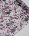 Tecido Crepe Chiffon Italiano Multi Floral Tons de Lilás