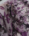 Tecido Crepe Chiffon Italiano Multi Floral Tons de Lilás