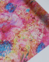 Tecido Crepe Chiffon Italiano Pintura Abstrata Colorida