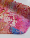 Tecido Crepe Chiffon Italiano Pintura Abstrata Colorida