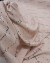 Tecido Viscose Italiano Micro Poá e Rubirca Preto e Rosé