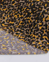 Tecido Crepe de Viscose Animal Print e Listras Amarelo, Marrom e Bege