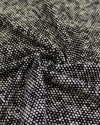 Tecido Viscose Texturizada Micro Pingos Irregulares Bege e Preto