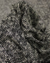Tecido Viscose Texturizada Micro Pingos Irregulares Bege e Preto
