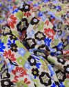 Tecido Viscose Mista com Poliamida Campo Floral Colorido