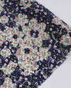 Tecido Viscose Mista com Poliamida Grosso Tapete Floral Candy Color, Azul Marinho e Offwhite