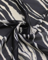 Tecido Crepe Chiffon Italiano Macro Animal Print em Listras Verticais