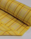 Tecido Linho Misto Italiano Multi Quadriculado Branco, Vermelho e Amarelo