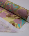 Tecido Crepe de Viscose Italiano Tapete Floral Abstrato Tons Pastéis
