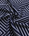 Tecido Micro Fibra Fina Italiano Listras Geométricas Preto e Branco